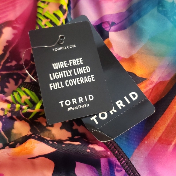 Torrid Swim Rash Guard Shirt Colorful Floral - Picture 8 of 12